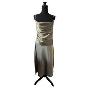 House of Harlow 1960 Strapless Satin Dress in Gold. DRESS HAS BEEN ALTERED!